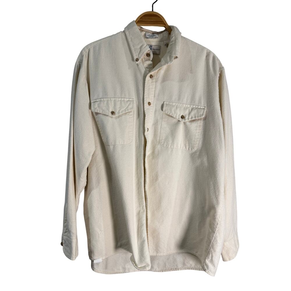 River Trader Vintage Cotton Chamois Button Down XL